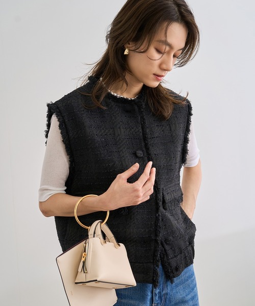 ROPE'（ロペ） ベスト ジレ サマーツイードジレ レディース : ZOZOTOWN