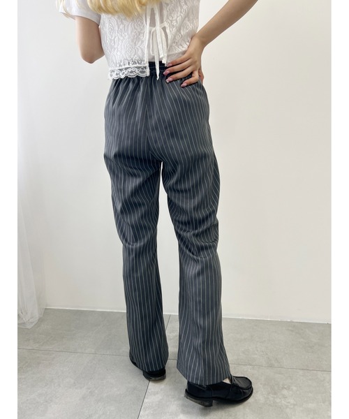WC パンツ ピンストライプフレアパンツ レディース : ZOZOTOWN Yahoo