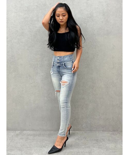 GYDA（ジェイダ） ジーンズ デニム デニムパンツ ハイウエストバック