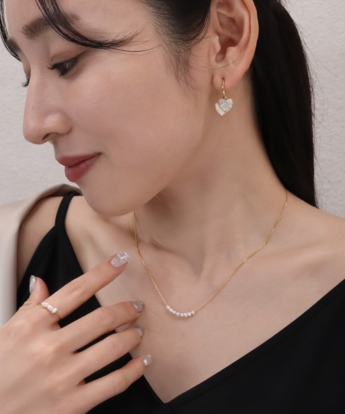 blackdia ocean（ブラックダイヤオーシャン） ピアス ダブルハート