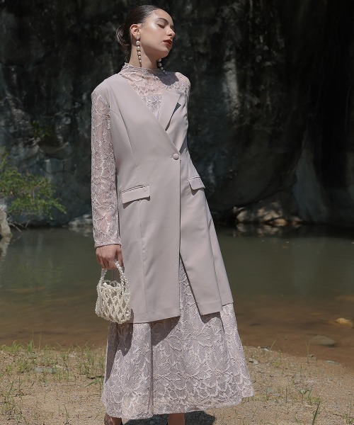 Callarus ドレス 「Callarus」スタンドカラージャケットドッキング