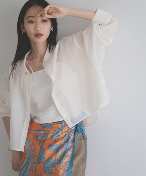 LOWRYS FARM（ローリーズファーム） ブラウス シャツ シアーシャツLS