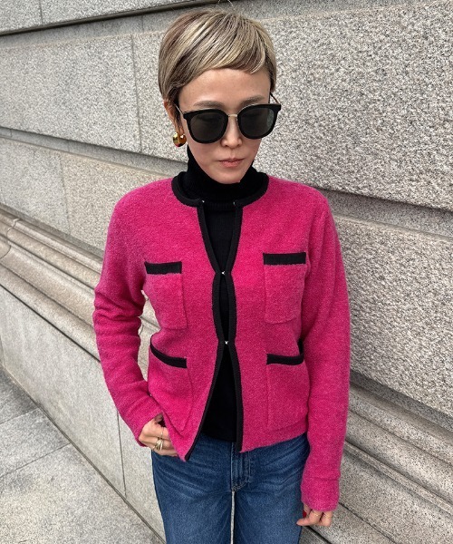 カーディガン イタリア糸ウールジャケット レディース : ZOZOTOWN