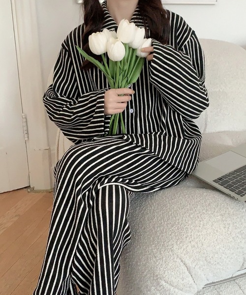 IRADOWL（アイラドール） パジャマ ルームウェア ストライプ柄ルーム