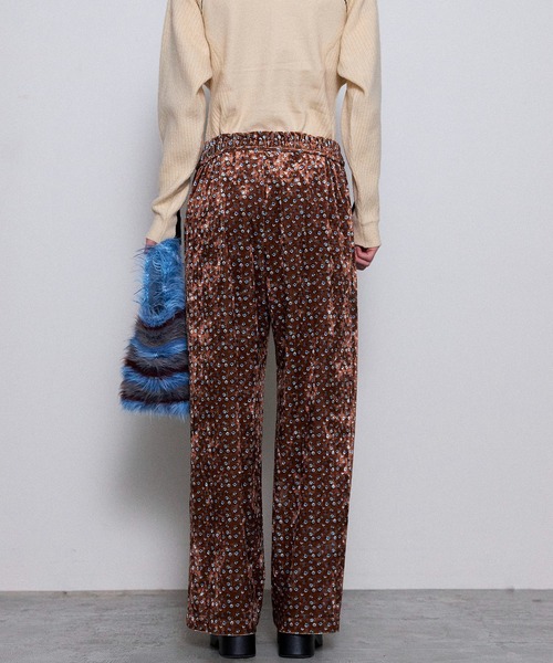 MAISON SPECIAL（メゾンスペシャル） パンツ Flower Velor Easy Pants