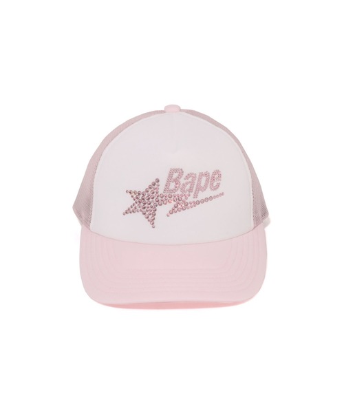 abathingape ラインストーン キャップ ピンク A BATHING APE キャップ