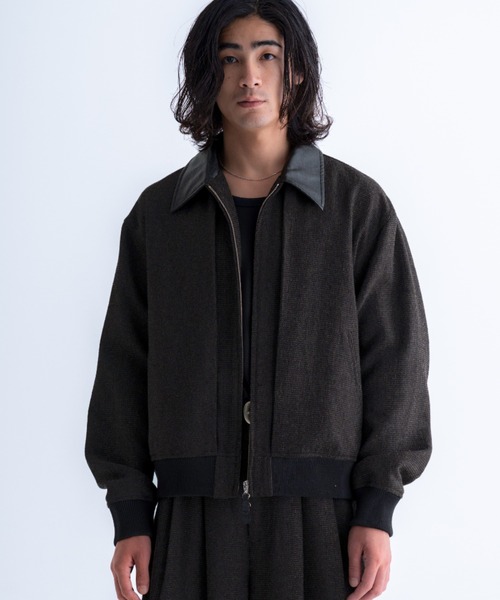 SINSS ブルゾン アウター Tweed short blouson / ツイードショート