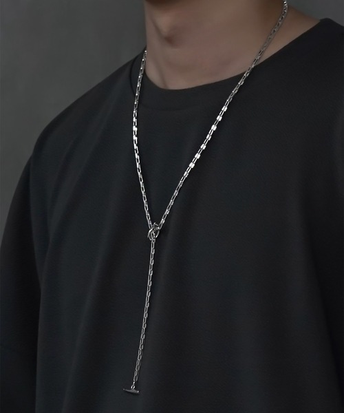 ARROWM ネックレス ボックスロングチェーンマンテルネックレス メンズ