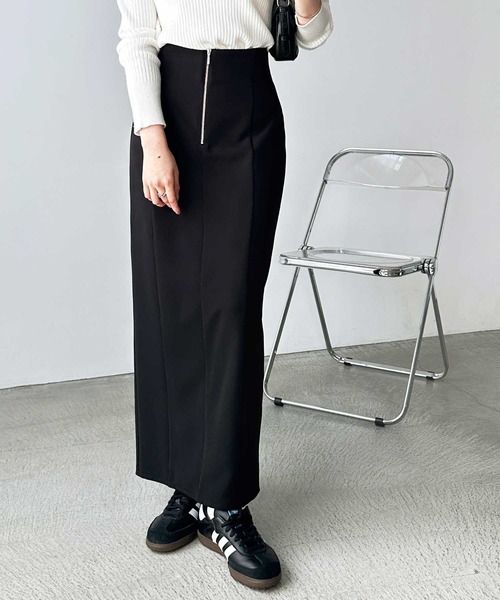 GeeRA（ジーラ） スカート オンオフ着られる！フロントZIPハイウエスト