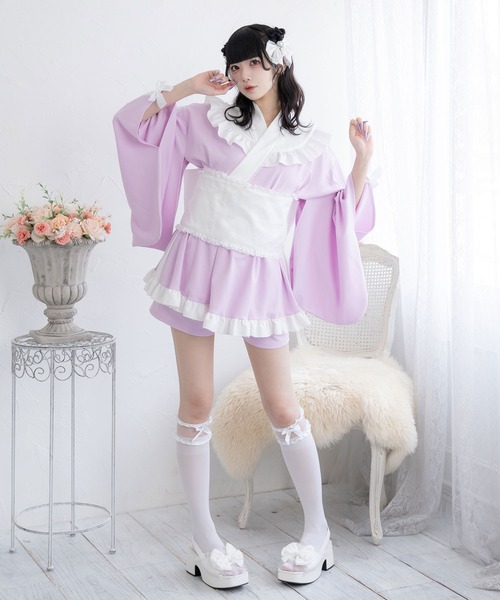 DearMyLove 浴衣 フリル総レースデザイン帯 レディース : ZOZOTOWN