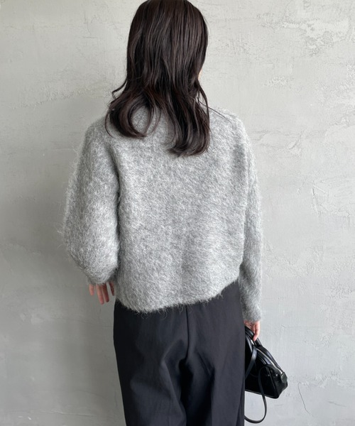 GYMPHLEX（ジムフレックス） カーディガン ロゴ刺繍 クルーネック