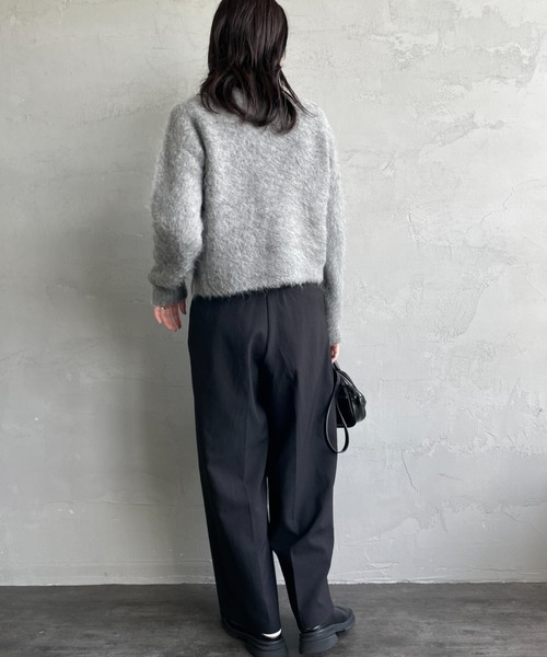 GYMPHLEX（ジムフレックス） カーディガン ロゴ刺繍 クルーネック