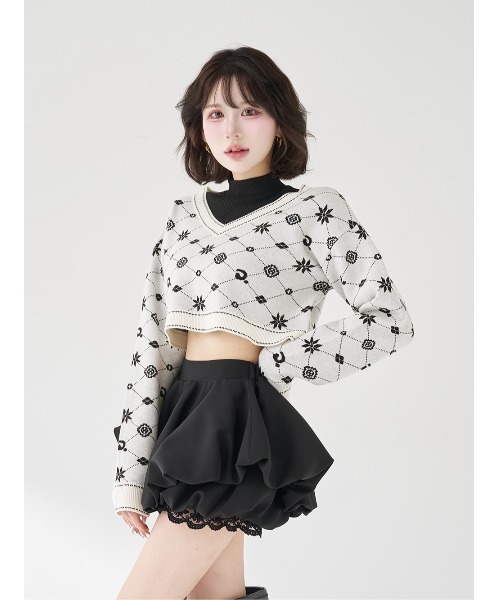 Darich（ダーリッチ） ワンピース アンサンブルスノーロゴニットミニ