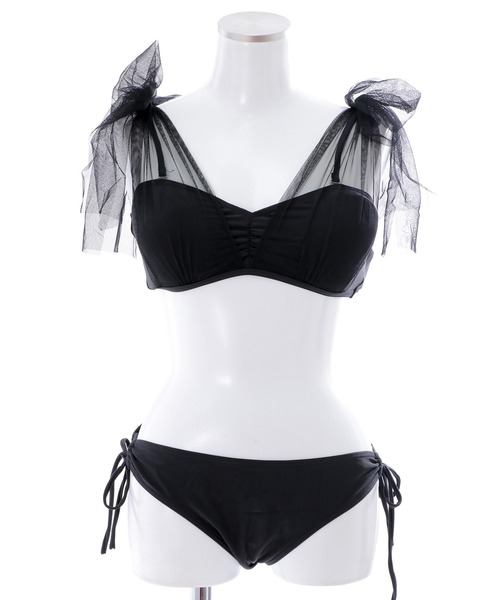 sugar nine 水着 チュールリボン バストアップ ビキニ 2点セット