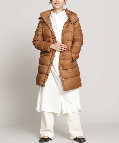 US規格 ノースフェイス ブラウン ロングダウンコート レディースL〜XL