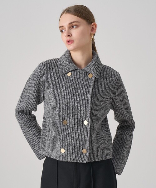 ANAYI（アナイ） カーディガン カラーミックスボクシージャケット