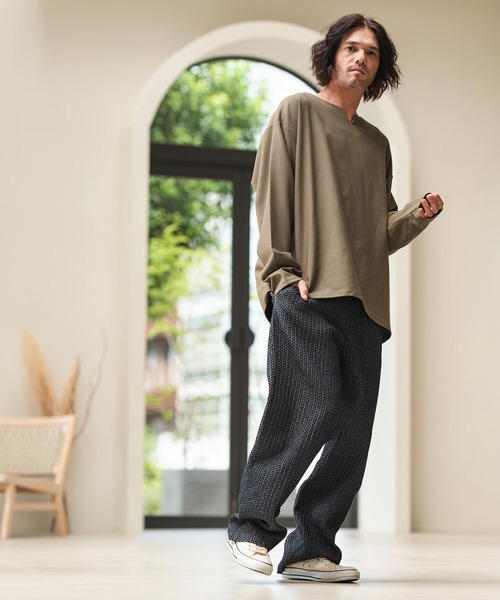 CAMBIO（カンビオ） ジーンズ mp12773-Accordion Jacquard Denim Wide