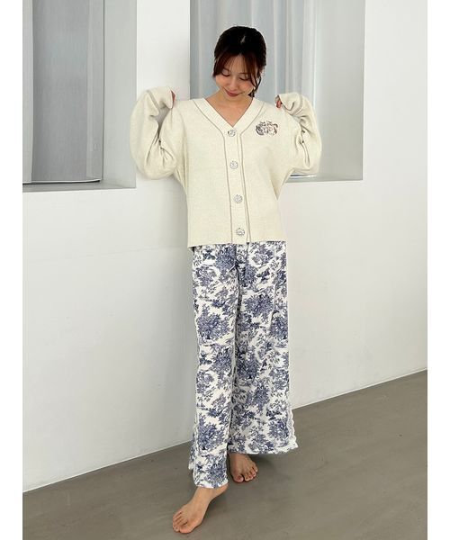 SNIDEL HOME パジャマ ルームウェア CATラメニットカーディガン