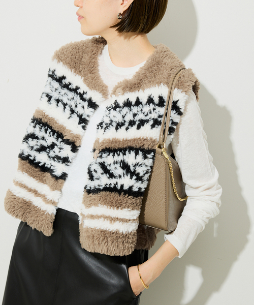 SLOBE IENA（スローブイエナ） ベスト ジレ 「WEB限定/追加」フェイク