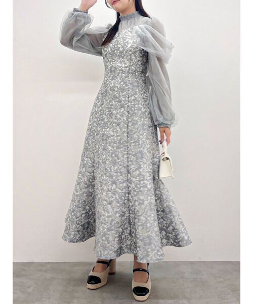 dazzlin（ダズリン） ドレス シアーベールセミフレアワンピース