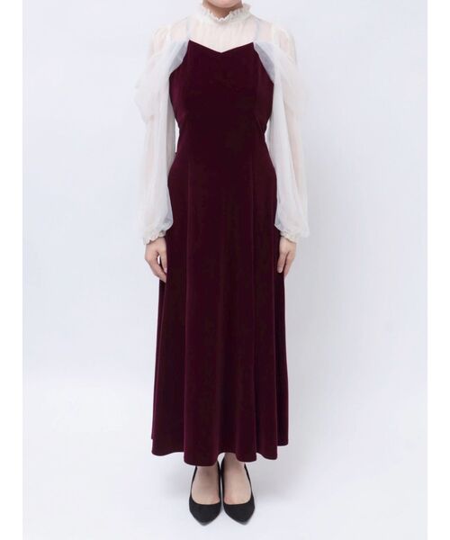 dazzlin（ダズリン） ドレス シアーベールセミフレアワンピース