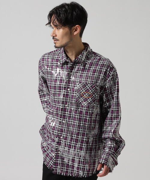 AFB（エーエフビー） シャツ AFB/エーエフビー/SPANGLE SHIRTS メンズ