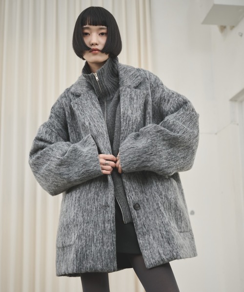 AIC. コート チェスターコート ミックスシャギーオーバーテーラード