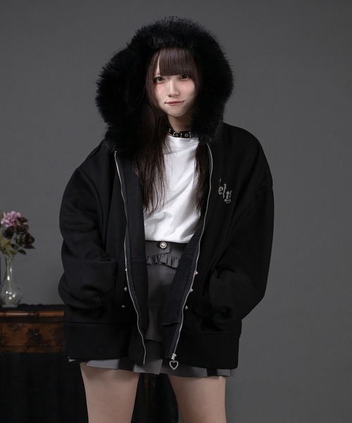 Pal elfy パーカー ファー付きロゴパーカー レディース : ZOZOTOWN