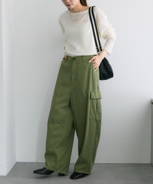 pual ce cin カーゴパンツ カーブシルエットカーゴパンツ レディース