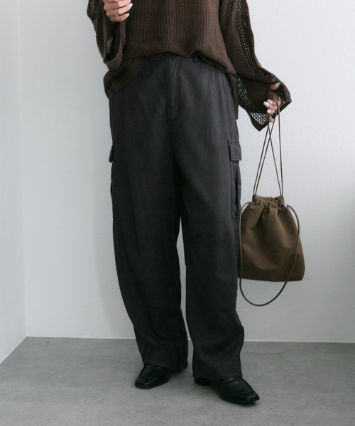 pual ce cin カーゴパンツ カーブシルエットカーゴパンツ レディース