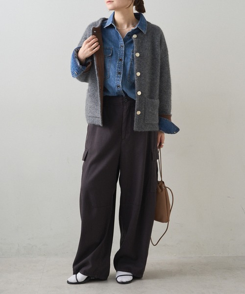 pual ce cin カーゴパンツ カーブシルエットカーゴパンツ レディース