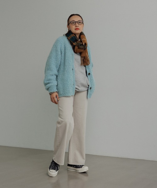 ADAM ET ROPE'（アダムエロペ） カーディガン モヘヤウールニット