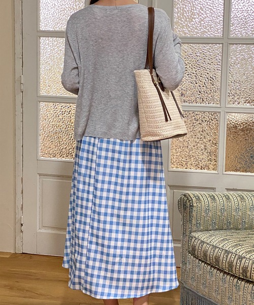 aimoha（アイモハ） スカート 青白チェック柄スカート : ZOZOTOWN