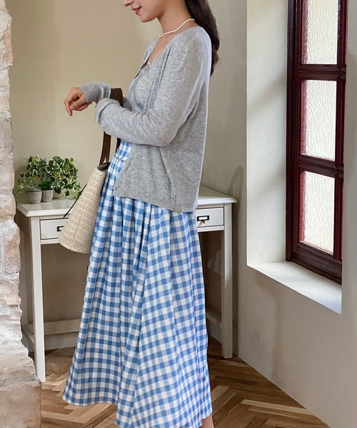 aimoha（アイモハ） スカート 青白チェック柄スカート : ZOZOTOWN