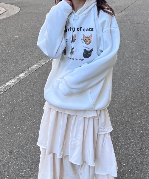 パーカー ねこ顔パーカー レディース : ZOZOTOWN Yahoo!店 - 通販