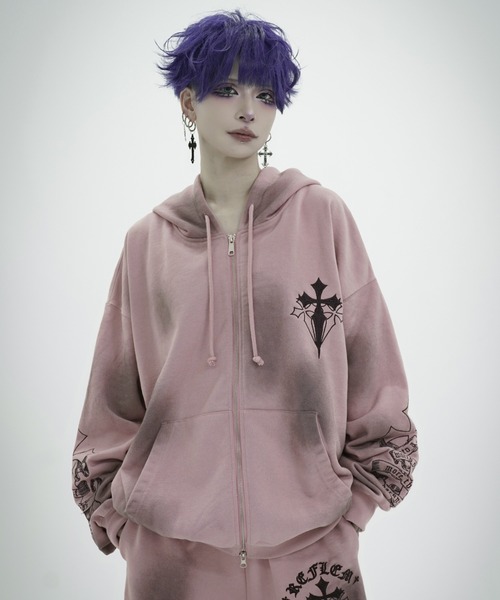 REFLEM（レフレム） パーカー 「REFLEM/レフレム」クロス刺繍ZIP