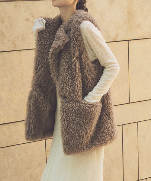 NOBLE（ノーブル） コート アウター 「追加」エコファーロングベスト