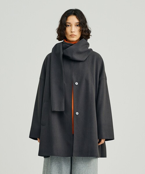 J.PRESS YORK STREET ノーカラーコート コート 「WOMEN」NEEDLE JERSEY