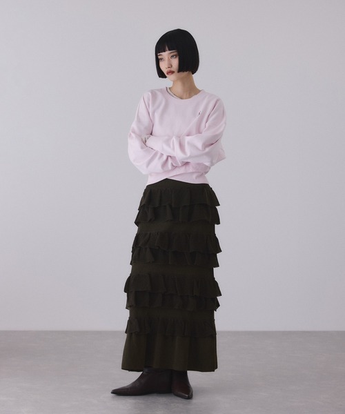 ADAM ET ROPE'（アダムエロペ） スカート フリルニットスカート