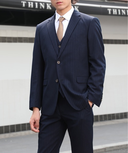 Cloudstyle セットアップ 「Cloudstyle」ストライプ スーツ/ ビジネス