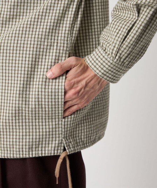 STEVEN ALAN（スティーブンアラン） シャツ チェック ジップ プル