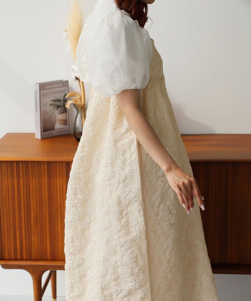 Doula Doula（ドゥーラドゥーラ） ワンピース ふくれ花柄ジャガード