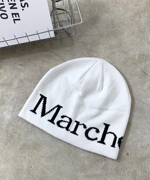 non-hedge（ノンヘッジ） ニット帽 ニットキャップ ロゴビーニー