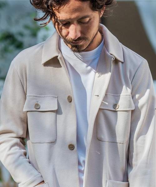 コート ジャケット mj10481-サファリジャケット-マルーデコットン