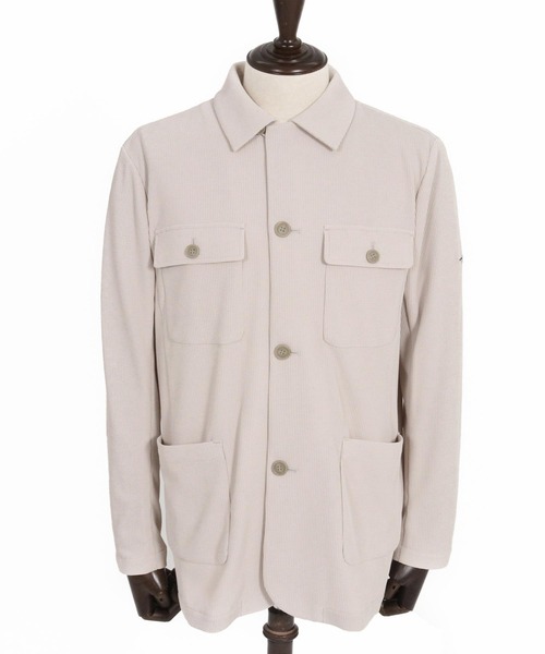 コート ジャケット mj10481-サファリジャケット-マルーデコットン