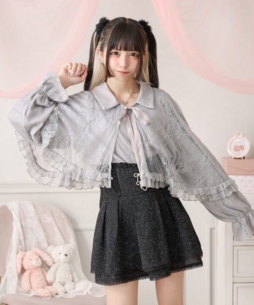 Pal elfy ブラウス シャツ 総レースケープブラウス レディース