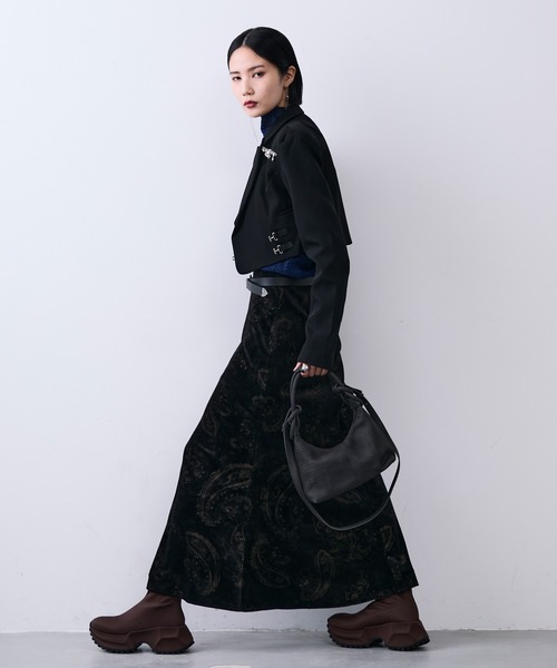 MONOe ジャケット テーラードジャケット ZIPショルダーショート丈