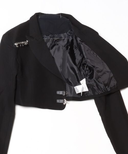 MONOe ジャケット テーラードジャケット ZIPショルダーショート丈