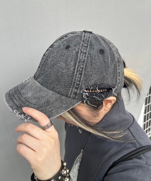 キャップ 帽子 「Never mind the XU」wash denim cap / 「ネバー