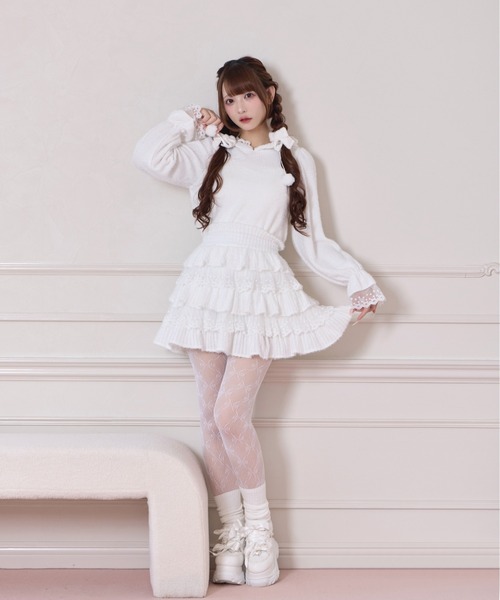 Honey Cinnamon（ハニーシナモン） スカート ポイントレースティアード